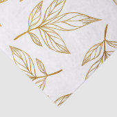 Imitats Gold Botanischer Weihnachtsurlaub Seidenpapier (Detail)