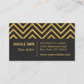 Imitats Gold Chic Glam Schere Haarburke Stylist Visitenkarte (Rückseite)