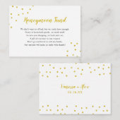 Imitats Gold Confetti Honeymoon Fund Begleitkarte (Vorne/Hinten)