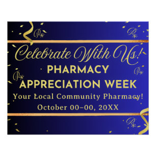 Imitats Gold Confetti Pharmacy Appreciations Poste Poster