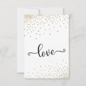 Imitats Gold Confetti Script Typografie UAWG RSVP Karte (Rückseite)