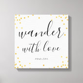 Imitats Gold Confetti Wander mit Liebe Leinwand (Vorderseite)