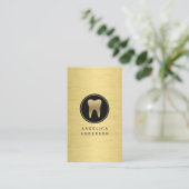 Imitats Gold Dental Business Card Visitenkarte (Stehend Vorderseite)