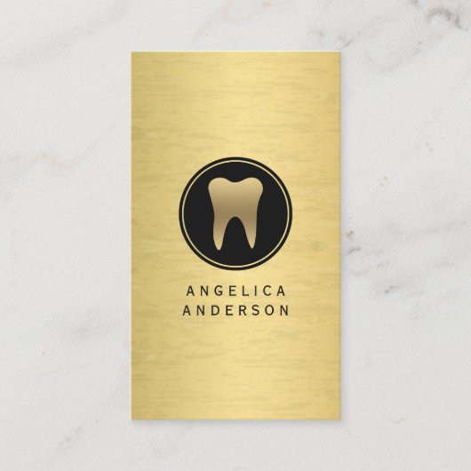 Imitats Gold Dental Business Card Visitenkarte (Vorderseite)