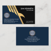 Imitats Gold Eagle Falcon Wings CEO Gründer Visitenkarte (Vorne/Hinten)