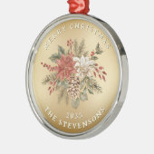 Imitats Gold Elegante Poinsettia Weihnachten Ornament Aus Metall (Links)