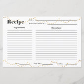 Imitats Gold Fairy Lights Rezept Card (Vorderseite)