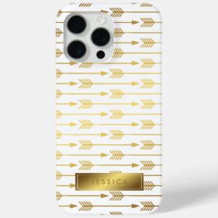 Imitats Gold Foil Arrows Pattern iPhone 15 Pro Max Hülle
