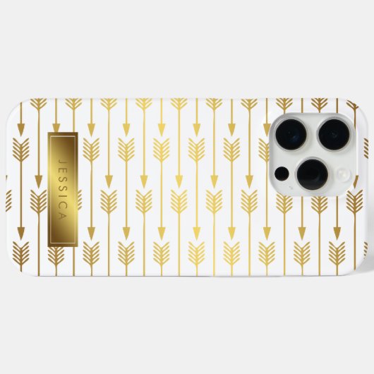 Imitats Gold Foil Arrows Pattern Case-Mate iPhone Hülle (Rückseite (Horizontal))