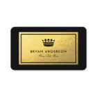 Imitats Gold Foil - Black Crown Logo Business Card