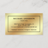 Imitats Gold Foil Black Nautical Anchor Visitenkarte (Rückseite)