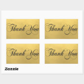 Imitats GOLD FOIL Black Script Kalligraphie Vielen Rechteckiger Aufkleber (Blatt)