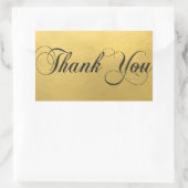 Imitats GOLD FOIL Black Script Kalligraphie Vielen Rechteckiger Aufkleber (Tasche)