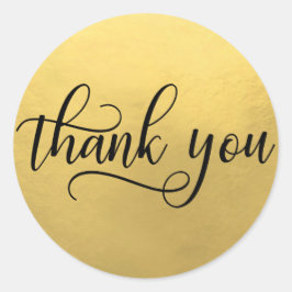 Imitats GOLD FOIL Black Script Kalligraphie Vielen Runder Aufkleber