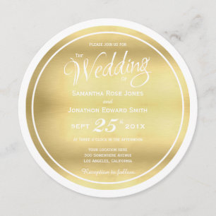 Imitats Gold Foil Circle Einladung