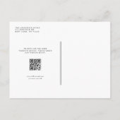 Imitats Gold Foil Confetti Dots QR Code Hochzeit Einladungspostkarte (Rückseite)
