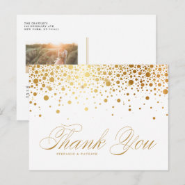 Imitats Gold Foil Confetti Foto Hochzeit Vielen Da Postkarte