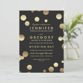 Imitats Gold Foil Confetti Hochzeit Einladungen (Stehend Vorderseite)