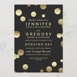 Imitats Gold Foil Confetti Hochzeit Einladungen