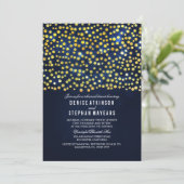 Imitats Gold Foil Confetti Probe Einladung (Stehend Vorderseite)