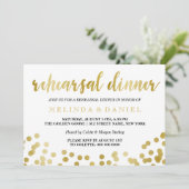Imitats Gold Foil Confetti | Probe Einladung (Stehend Vorderseite)