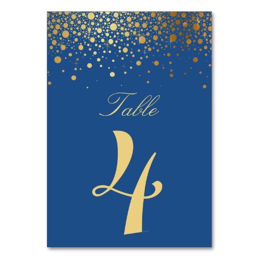 Imitats Gold Foil Confetti Tischnummer Bard (Rückseite)