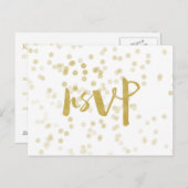 Imitats Gold Foil Confetti UAWG Einladungspostkarte (Vorne/Hinten)