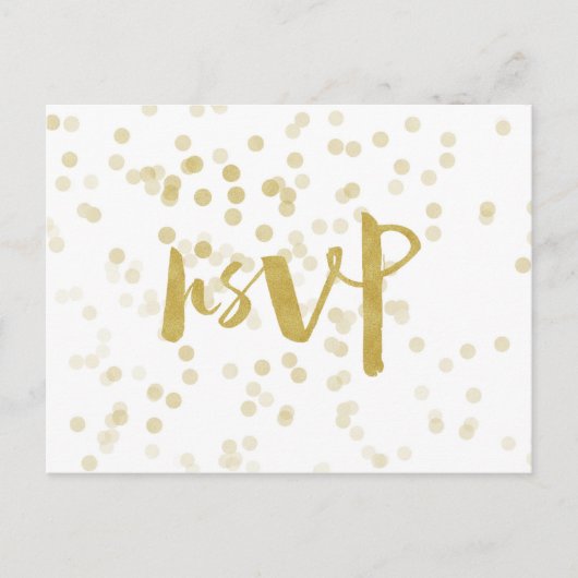 Imitats Gold Foil Confetti UAWG Einladungspostkarte (Vorderseite)