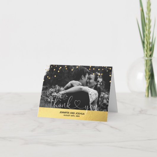 Imitats Gold Foil Confetti Vielen Dank für Ihre Ho Dankeskarte (Vorderseite)