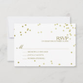 Imitats Gold Foil Confetti Wedding RSVP (Vorderseite)