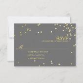 Imitats Gold Foil Confetti Wedding RSVP (Vorderseite)