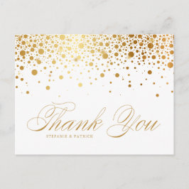 Imitats Gold Foil Confetti Wedding Vielen Dank Postkarte