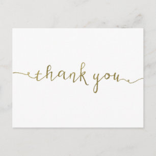 Imitats Gold Foil Dankeschön Card - 4,25" x 5,6" Postkarte
