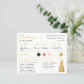Imitats Gold Foil Dress Bridesmaid Informationskar (Stehend Vorderseite)
