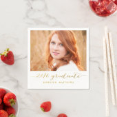 Imitats Gold Foil Foto | Graduate Paper Napkins Serviette (Beispiel)