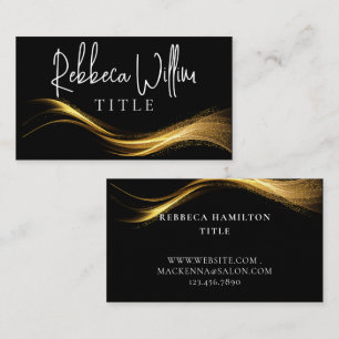 Imitats Gold Foil Glitzer Pinselstriche beruflich Visitenkarte