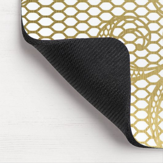 Imitats Gold Foil große Blumenmuster Mousepad (Ecke)