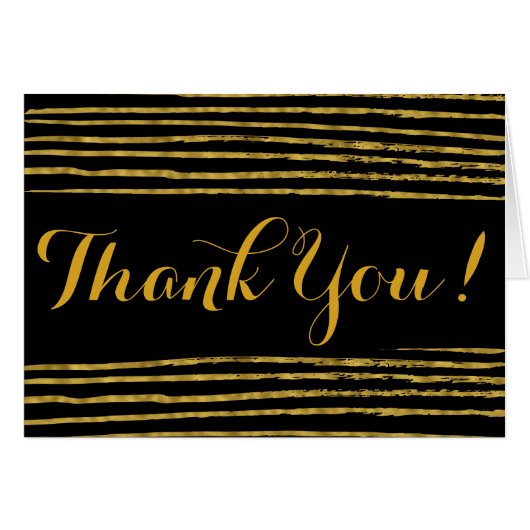 Imitats Gold Foil Hochzeit Danke-Card (Vorderseite (Horizontal))