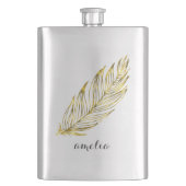 Imitats Gold Foil Metallic Feather Flachmann (Vorderseite)