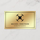 Imitats Gold Foil Moderne Drohnenfotografie Visitenkarte (Vorderseite)