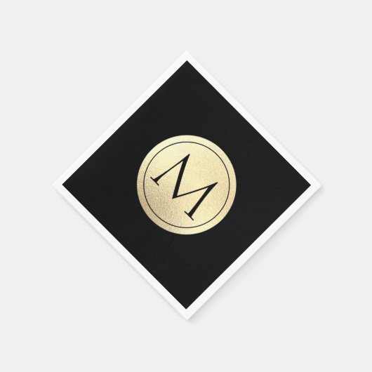 Imitats Gold Foil Monogram Napkins Serviette (Ecke)