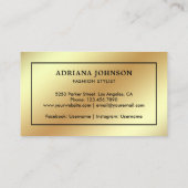 Imitats Gold Foil Nähmaschine Fashion Stylist Visitenkarte (Rückseite)