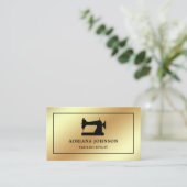 Imitats Gold Foil Nähmaschine Fashion Stylist Visitenkarte (Stehend Vorderseite)