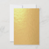 Imitats Gold Foil QR Code Black Script Luxus Hochz RSVP Karte (Rückseite)