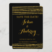 Imitats Gold Foil Save the Date Elegante Hochzeit (Vorne/Hinten)