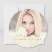 Imitats Gold Foil Script 2016 Graduation Party Einladung (Vorderseite)