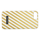 Imitats Gold Foil | Striped Custom iPhone 7 Case (Rückseite (Horizontal))