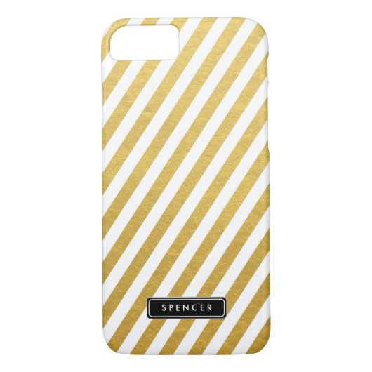 Imitats Gold Foil | Striped Custom iPhone 7 Case (Rückseite)