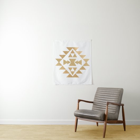 Imitats Gold Foil Tribal Illustration's Wall Tapes Wandteppich (Beispiel)