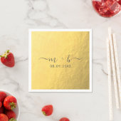 Imitats Gold Foil Wedding Napkins Serviette (Beispiel)